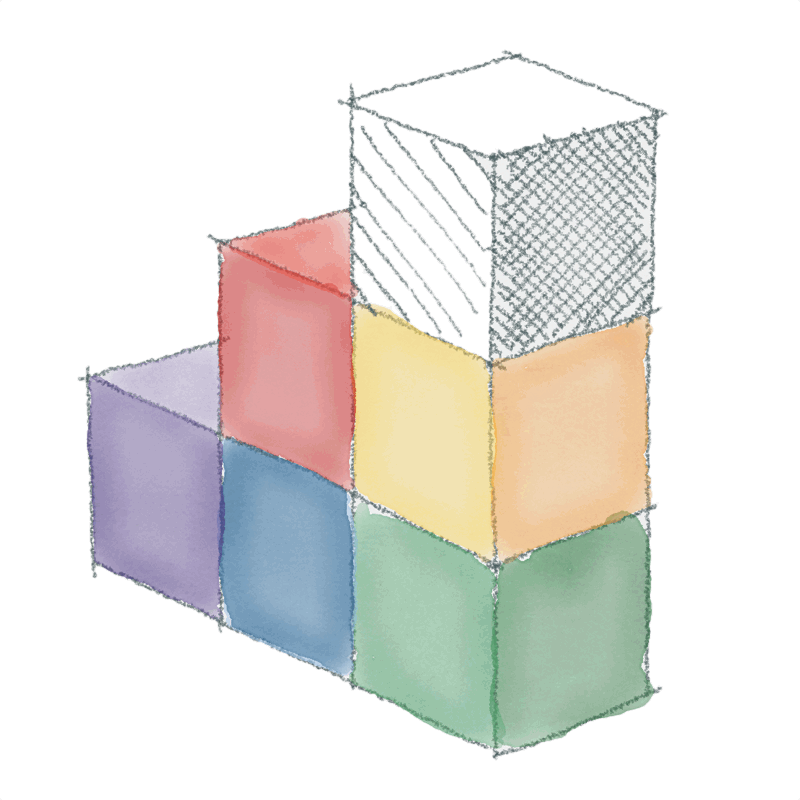 Illustration of building blocks