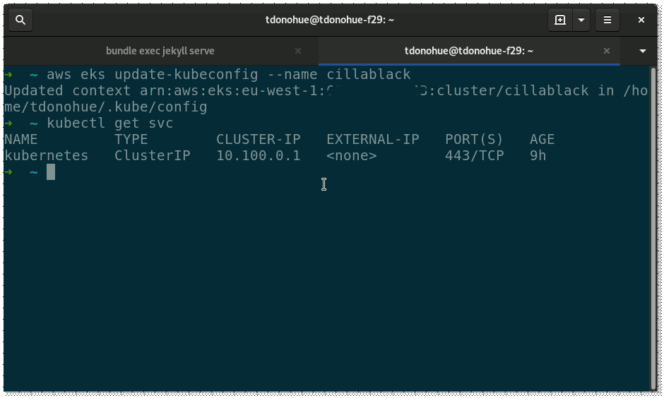 Authenticating to an AWS EKS cluster