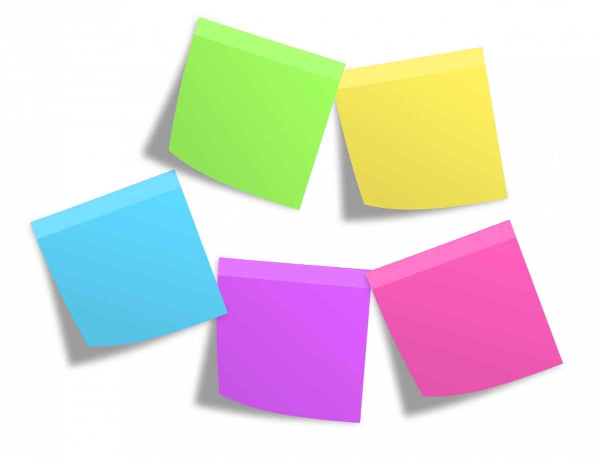 Graphic of sticky notes